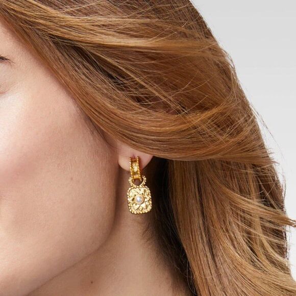 Brand New. $175 Julie Vos Earring color: Iridescent Clear Crystal - Picture 4 of 11